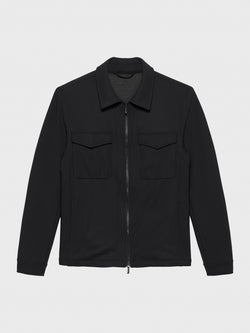 BLACK OVERSEAS SHIRT JACKET