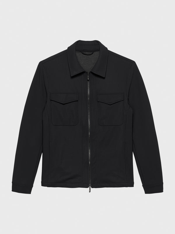 BLACK OVERSEAS SHIRT JACKET