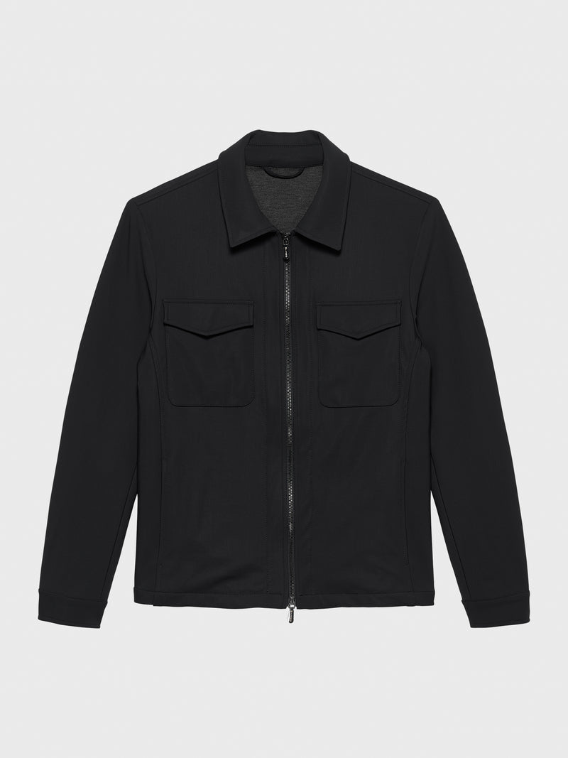 BLACK OVERSEAS SHIRT JACKET