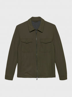 DARK GREEN OVERSEAS SHIRT JACKET