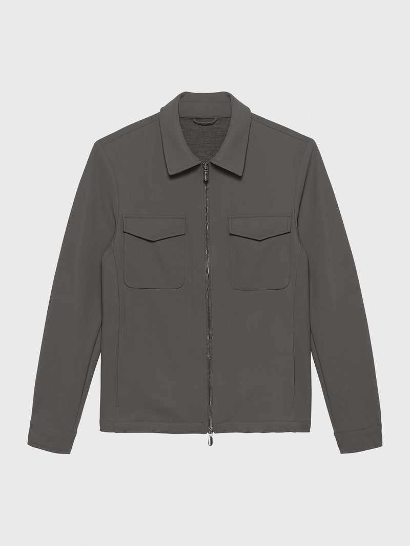 DARK GREY OVERSEAS SHIRT JACKET