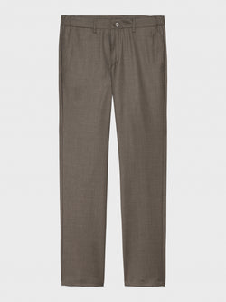 Mersino Taupe Luxury Wool Trousers - Woven in Italy