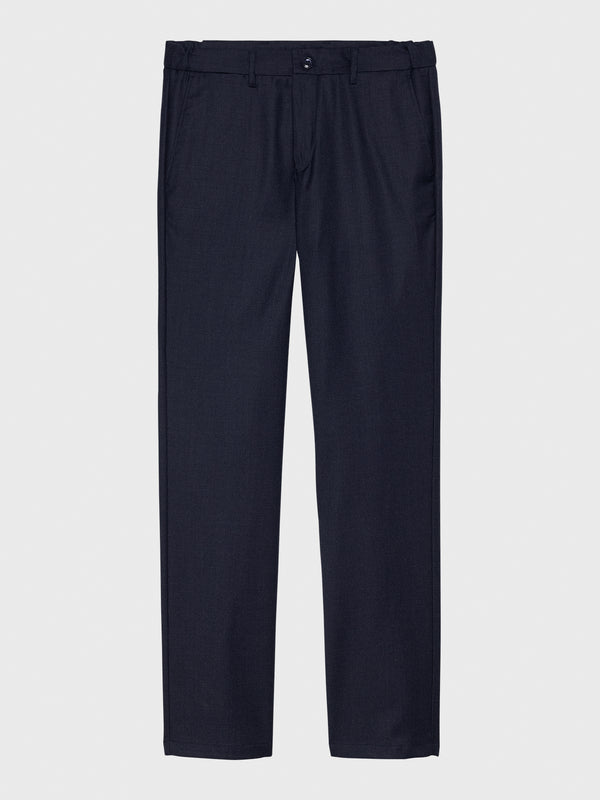 Mersino Navy Luxury Wool Trousers - Woven in Italy