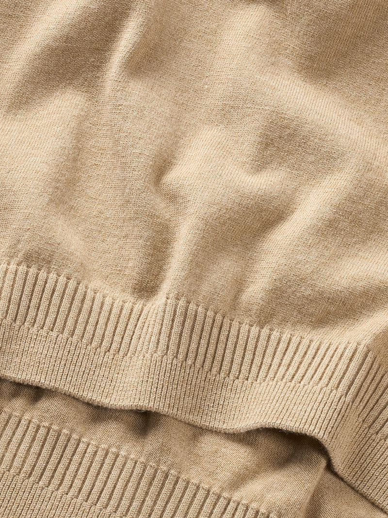 BEIGE CASHMERE SILK T-SHIRT