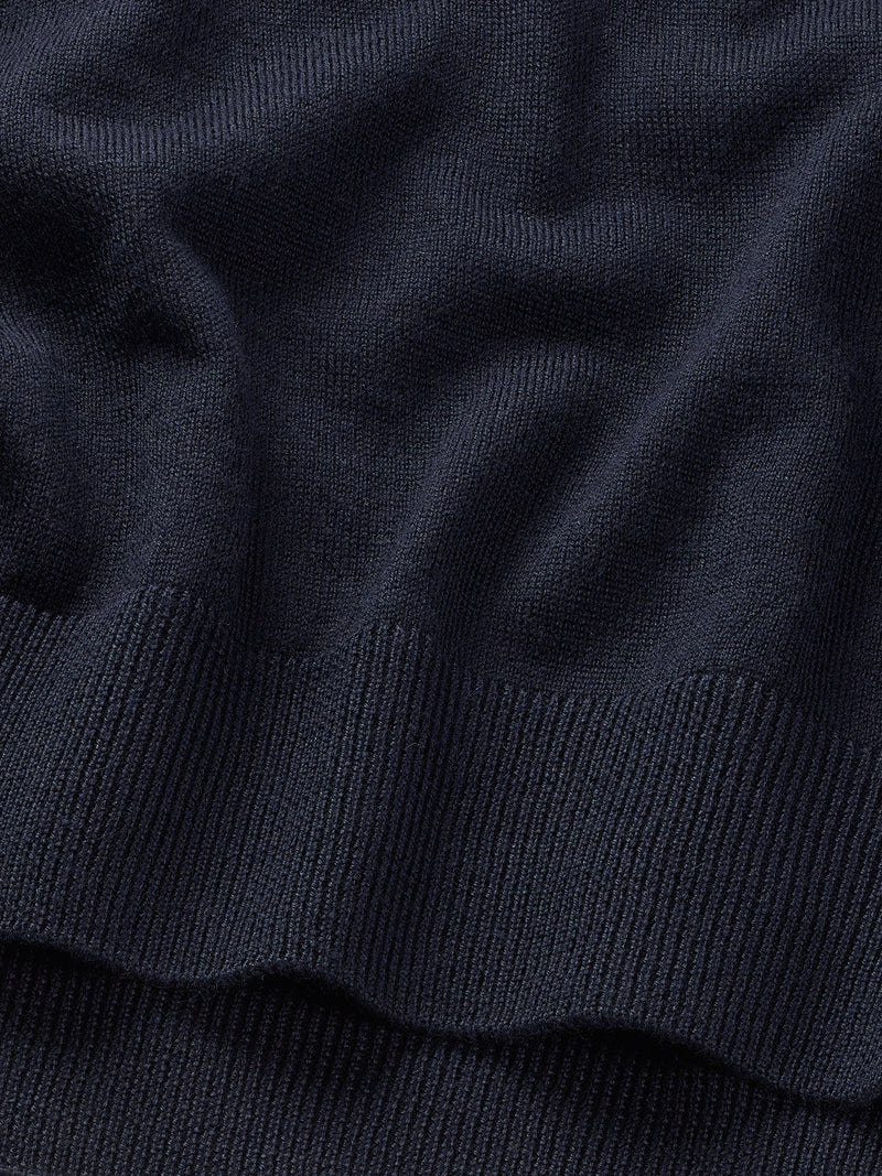 Navy Blue Cashfeel Half-Zip Sweater