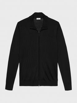 Black Cashfeel Full-Zip Sweater