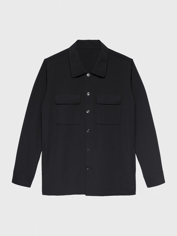 Black Milano Edition Stretch Nylon - High Performance Overshirt