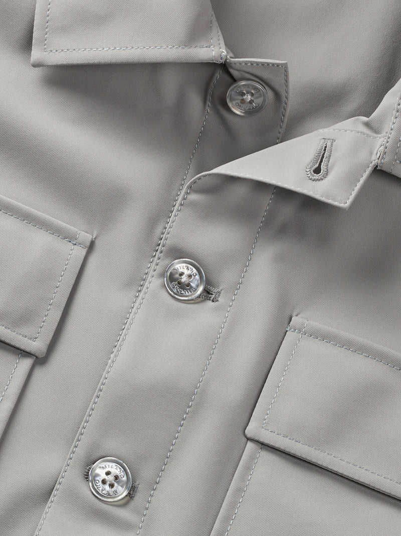 Light Grey Milano Edition Stretch Nylon - High Performance Overshirt