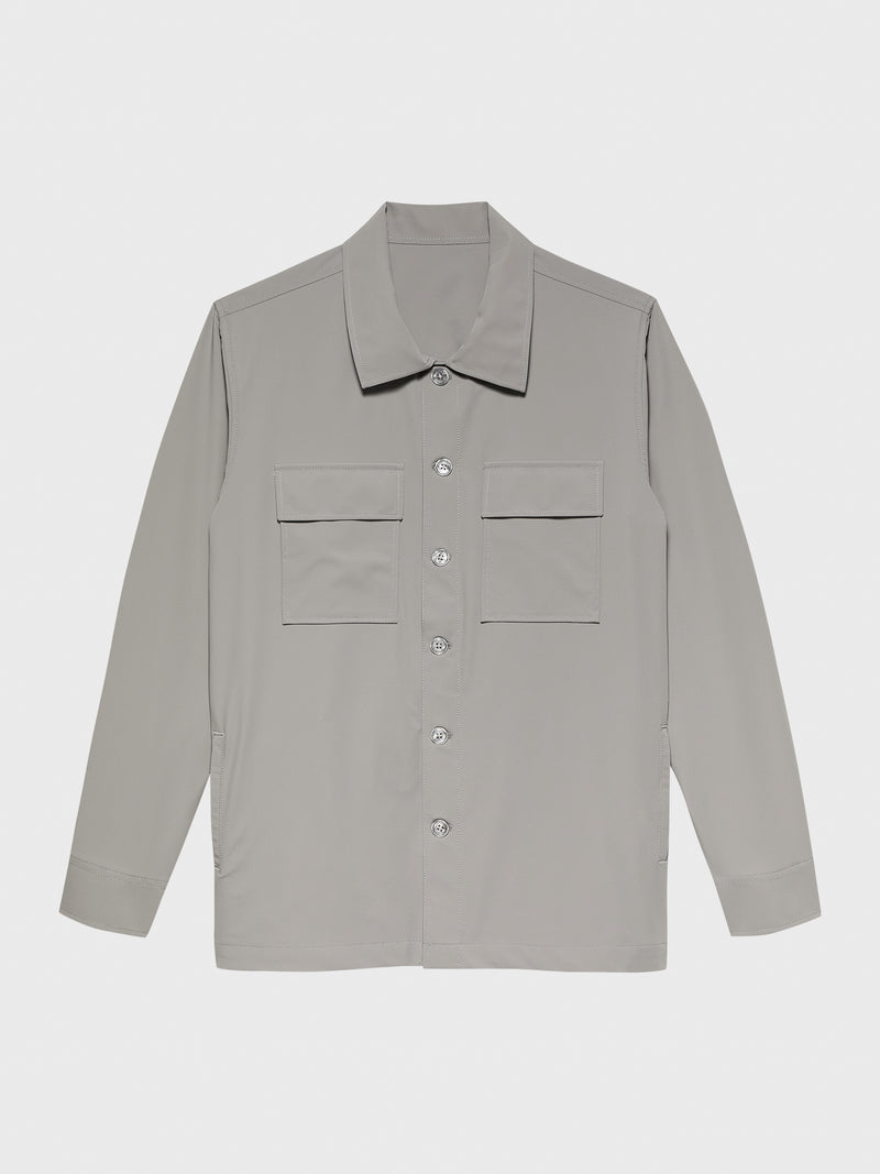 Light Grey Milano Edition Stretch Nylon - High Performance Overshirt