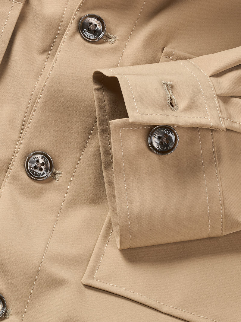 Beige Milano Edition Stretch Nylon - High Performance Overshirt