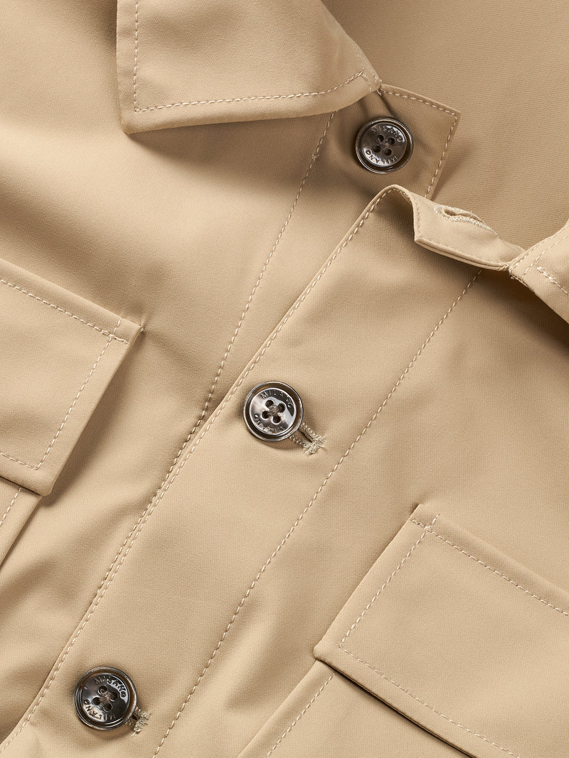 Beige Milano Edition Stretch Nylon - High Performance Overshirt