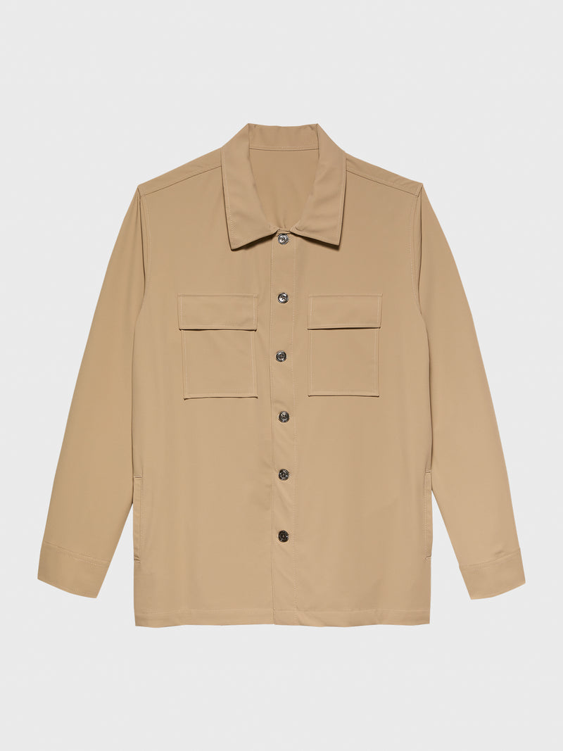 Beige Milano Edition Stretch Nylon - High Performance Overshirt