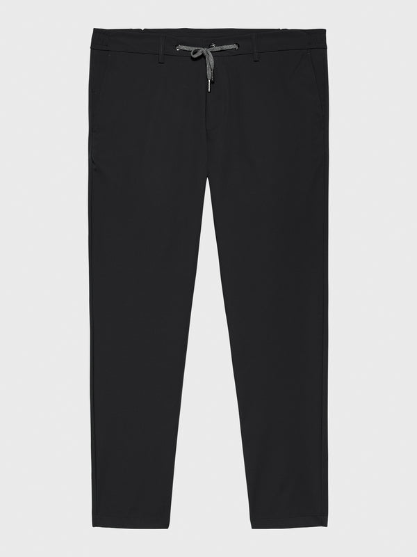 MERSINO MILANO EDITION BLACK DRAWSTRING TROUSERS - DESIGN IN ITALY