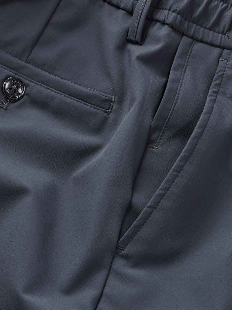 MERSINO MILANO EDITION STEEL BLUE DRAWSTRING TROUSERS - DESIGN IN ITALY