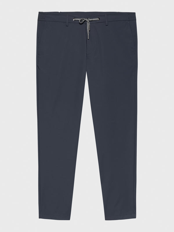 MERSINO MILANO EDITION STEEL BLUE DRAWSTRING TROUSERS - DESIGN IN ITALY