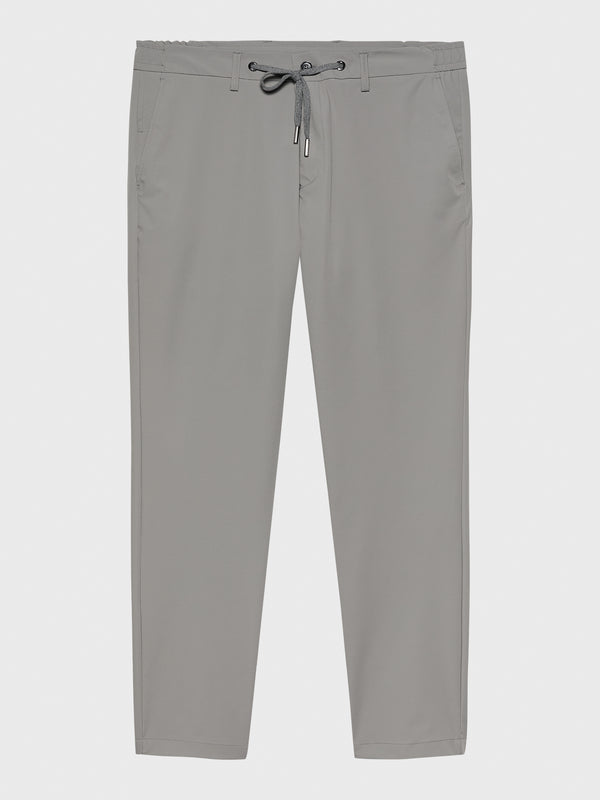 MERSINO MILANO EDITION LIGHT GREY DRAWSTRING TROUSERS - DESIGN IN ITALY