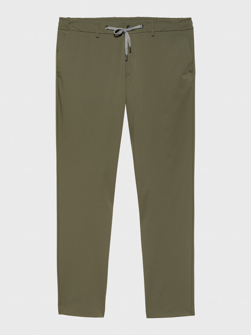 MERSINO MILANO EDITION GREEN DRAWSTRING TROUSERS - DESIGN IN ITALY