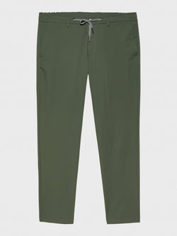 MERSINO MILANO EDITION DARK PISTACHE DRAWSTRING TROUSERS - DESIGN IN ITALY