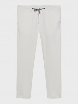 MERSINO MILANO EDITION WHITE DRAWSTRING TROUSERS - DESIGN IN ITALY