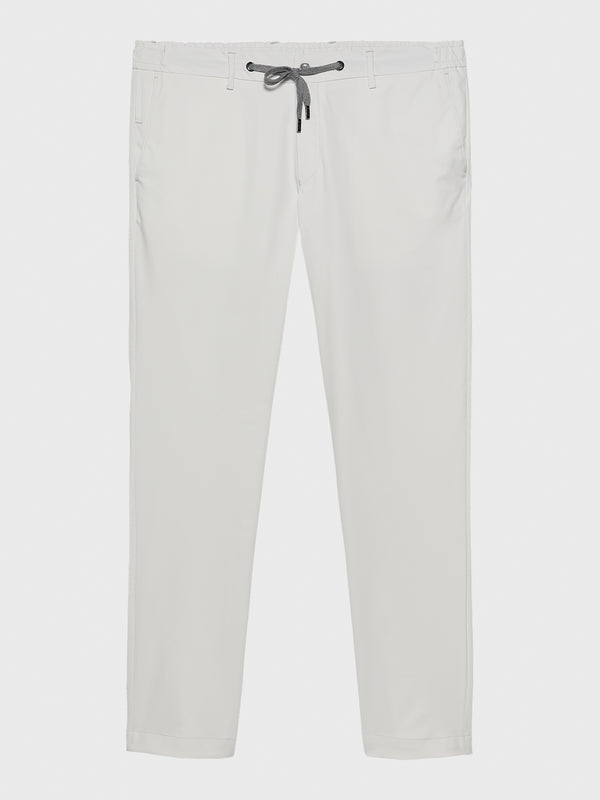 MERSINO MILANO EDITION WHITE DRAWSTRING TROUSERS - DESIGN IN ITALY