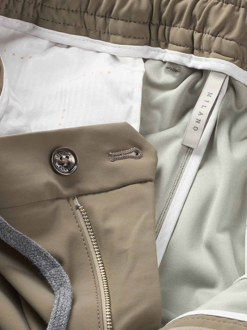 WINTER EDITION -SLATE BEIGE DRAWSTRING TROUSERS - DESIGN IN ITALY