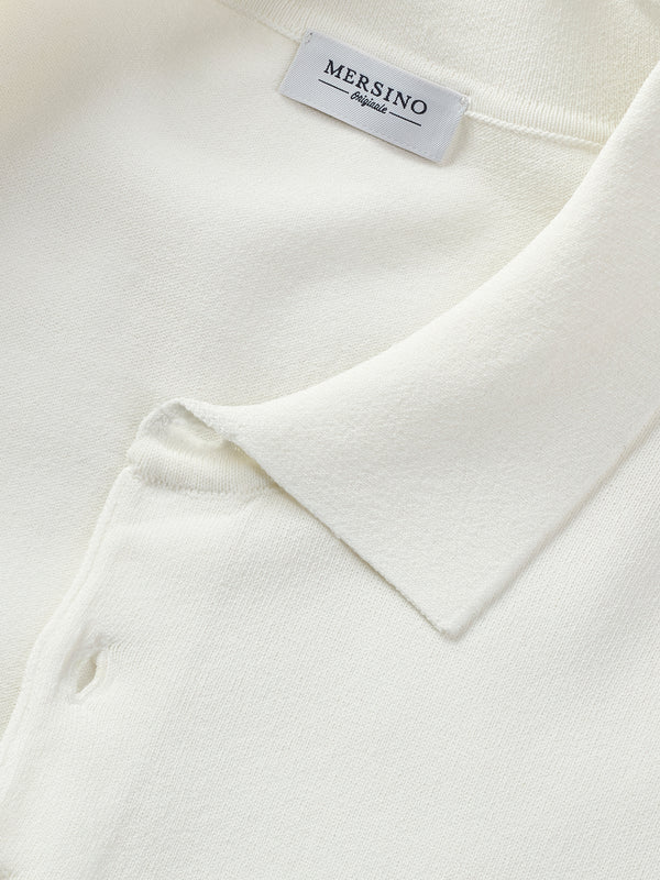 White Firenze Edition Cotton-Rayon Polo