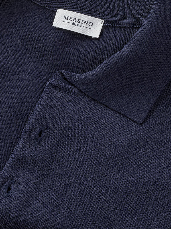 Navy Firenze Edition Cotton-Rayon Polo