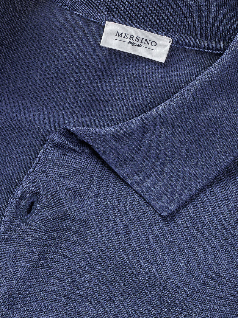 Steel Blue Firenze Edition Cotton-Rayon Polo