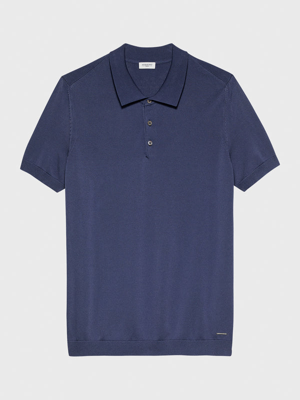 Steel Blue Firenze Edition Cotton-Rayon Polo