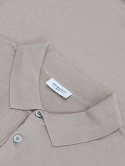 TAUPE SILK-COTTON POLO