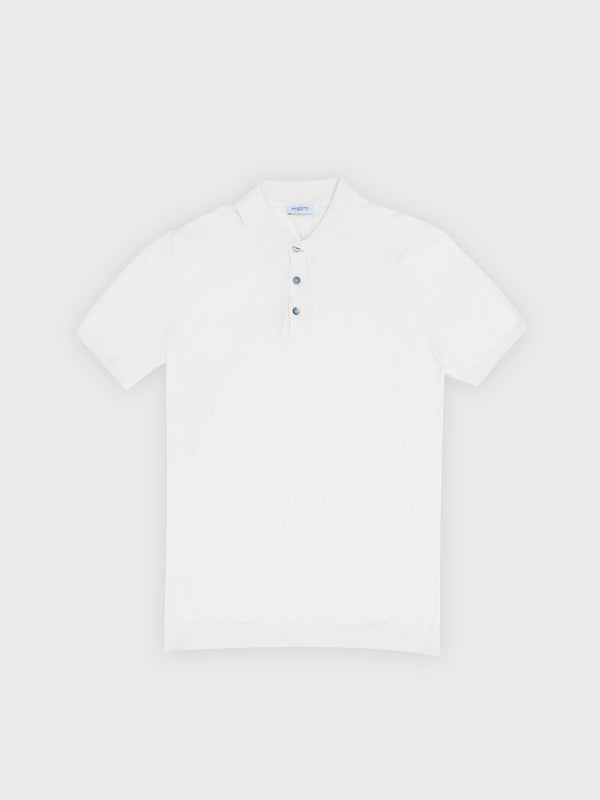 BEIGE SILK-COTTON POLO