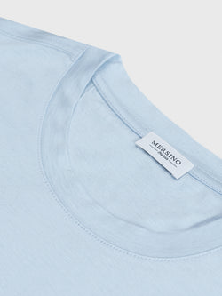 SKY BLUE SOFT MERCERIZED COTTON T-SHIRT