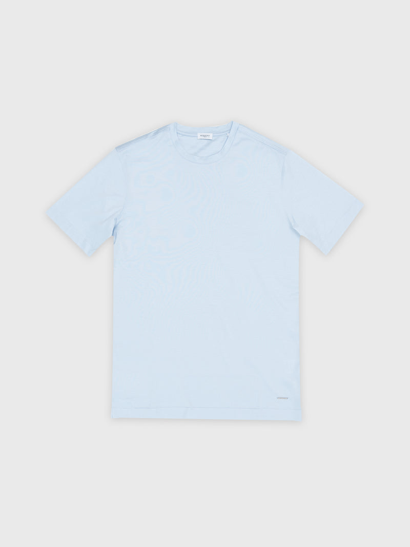 SKY BLUE SOFT MERCERIZED COTTON T-SHIRT