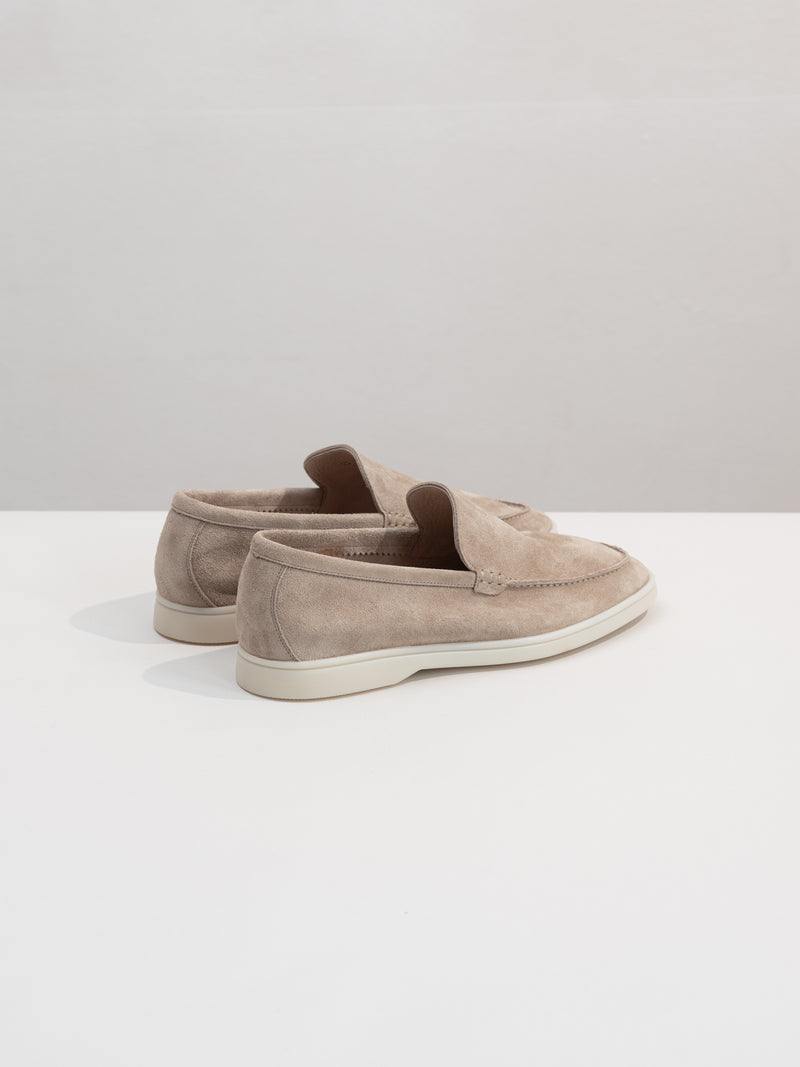 Beige Finest Suede Marina Loafers