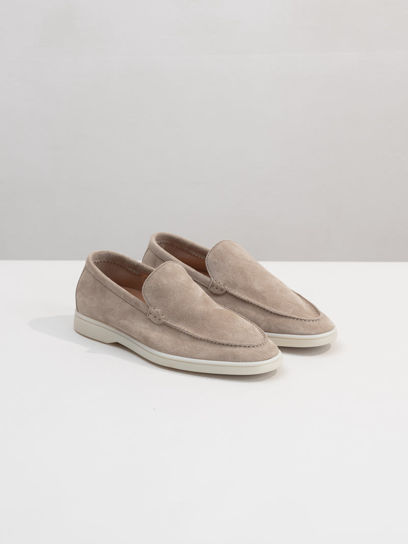 Beige Finest Suede Marina Loafers