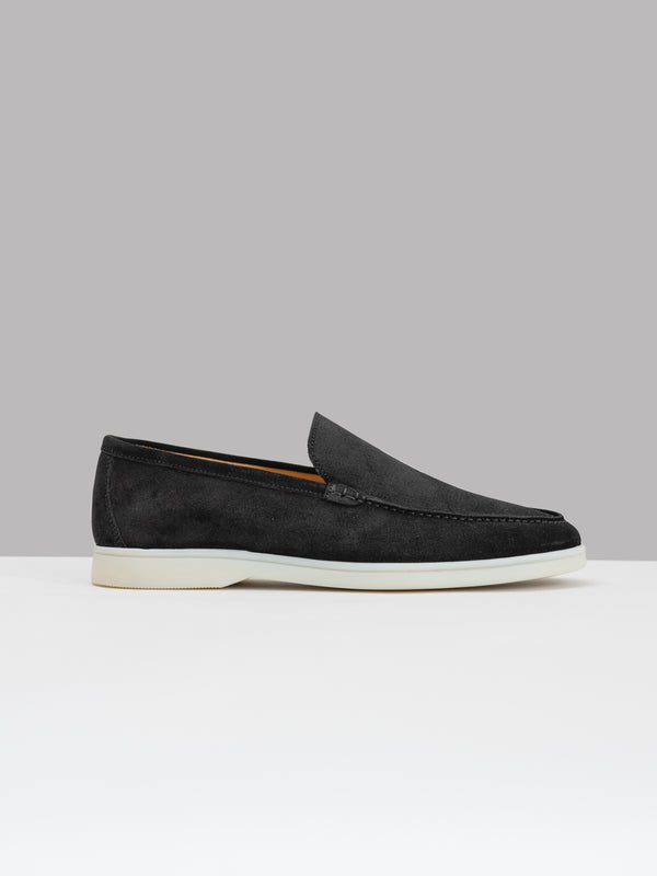 BLACK FINEST SUEDE MARINA LOAFERS