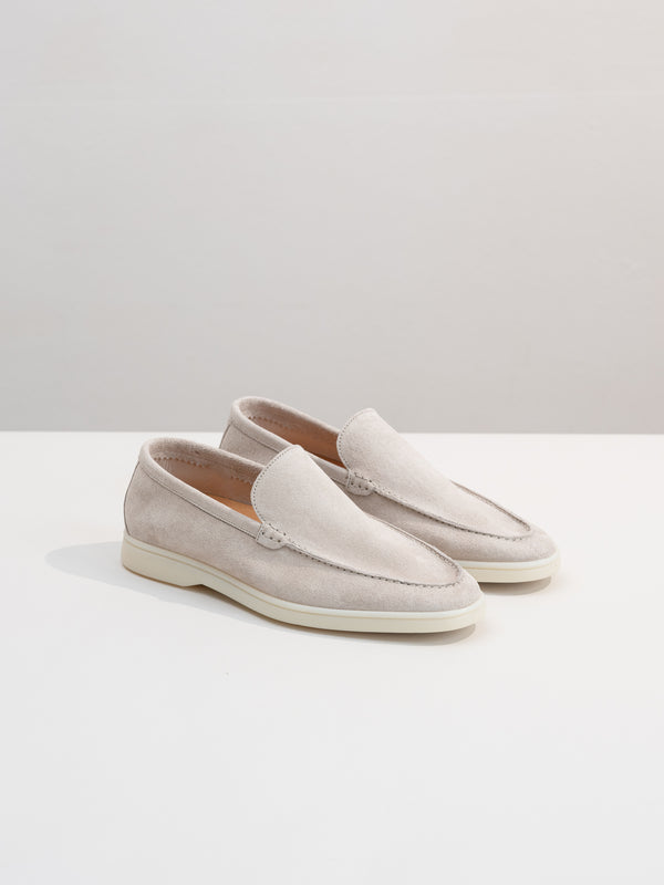 Light Grey Finest Suede Marina Loafers