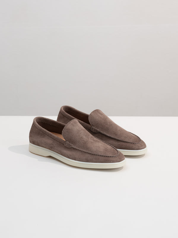 Warm Grey Finest Suede Marina Loafers