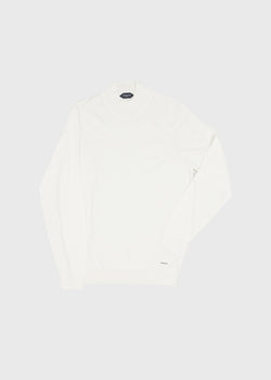 OFF-WHITE  EXTRA FINE MERINO MOCK NECK