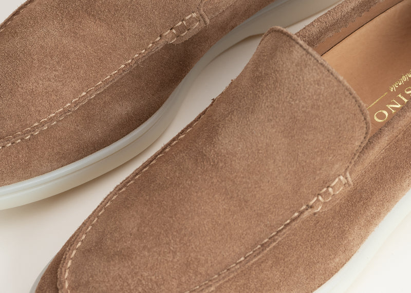 WALNUT FINEST SUEDE MARINA LOAFERS