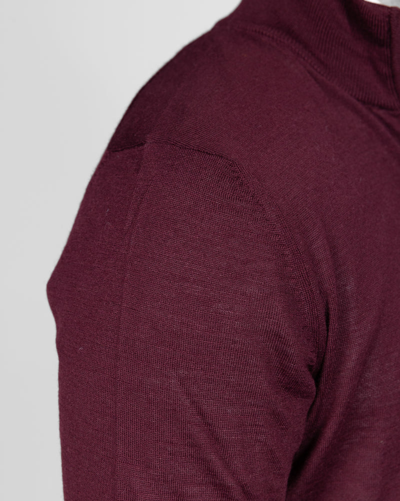 Burgundy Cashfeel Full-Zip Sweater